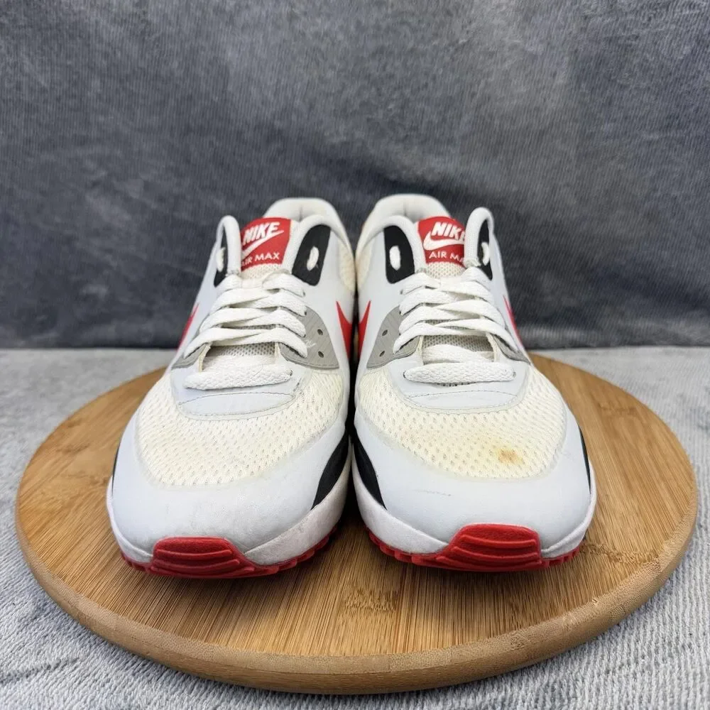 Nike Air Max 90 G Shoes Mens Size 10 White Red Golf Athletic Sneakers DX5999-162